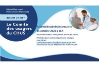 Convocation - Assemblée générale annuelle, Comité des Usagers du CHUS